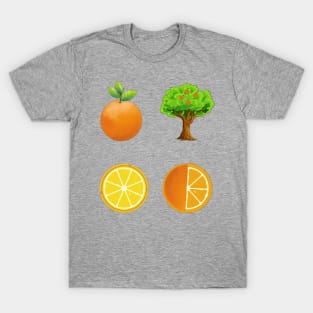 Orange tree pattern T-Shirt